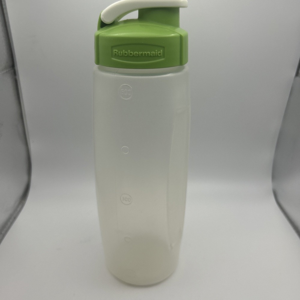 Rubbermaid 20oz Chug Flip Top Water Bottle Green Lid Reusable Retired
